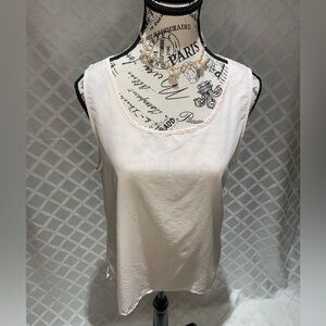 Chico’s Elegant Petal Pink Sleeveless Shell Top Size 1